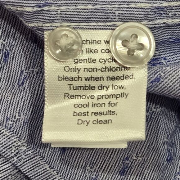 James Campbell XL Mens Shirt Blue Short Sleeve Cotton Casual Button Up - Picture 6 of 12